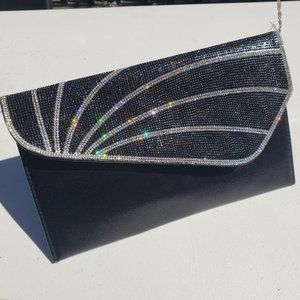 Black and Silver Bejewelled Clutch from Pink Pvssy